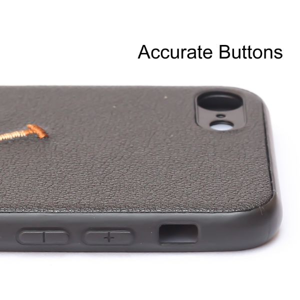 Black Leather Dual Horse rider Ornamented for Apple iPhone 7 - The Hatke