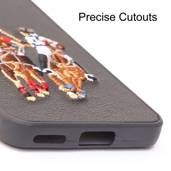 Black Leather Dual Horse rider Ornamented for Oneplus Nord 2T - The Hatke