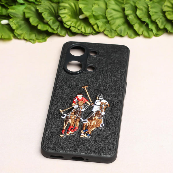 Black Leather Dual Horse rider Ornamented for Oneplus Nord 3 - The Hatke