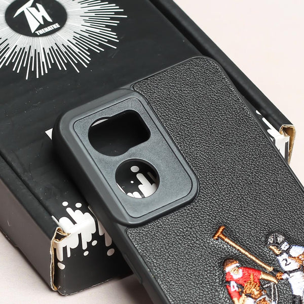 Black Leather Dual Horse rider Ornamented for Oneplus Nord CE 2 - The Hatke