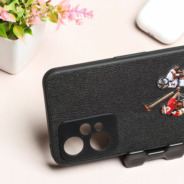 Black Leather Dual Horse rider Ornamented for Oneplus Nord CE 2 Lite - The Hatke