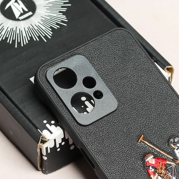 Black Leather Dual Horse rider Ornamented for Oneplus Nord CE 2 Lite - The Hatke