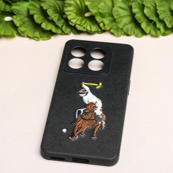 Black Leather Horse Rider Camera Ornamented for Oneplus 10T - The Hatke