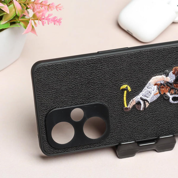 Black Leather Horse Rider Camera Ornamented for Oneplus Nord CE 3 5g - The Hatke