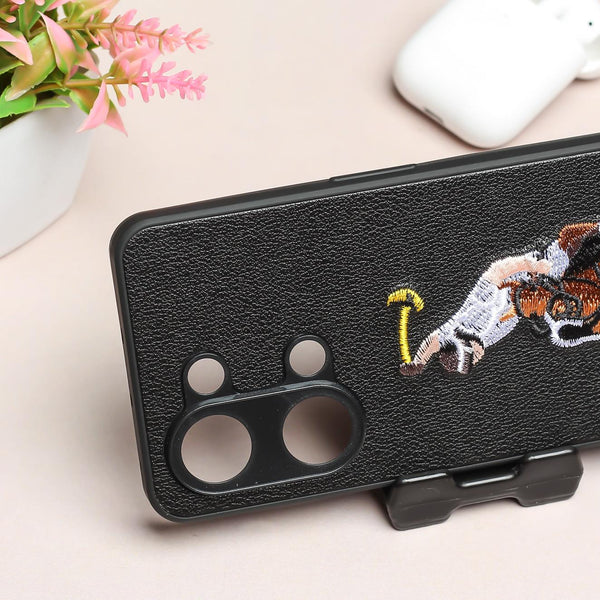 Black Leather Horse Rider Ornamented for Oneplus Nord 3 - The Hatke