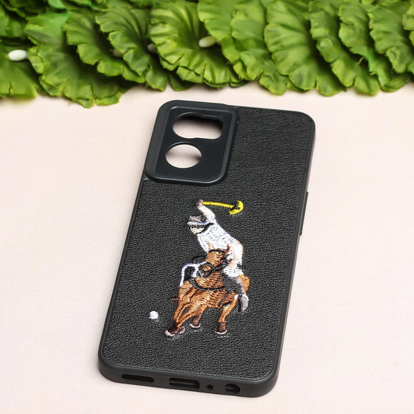 Black Leather Horse Rider Ornamented for Oneplus Nord CE 2 - The Hatke