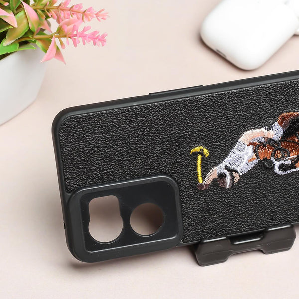 Black Leather Horse Rider Ornamented for Oneplus Nord CE 2 - The Hatke