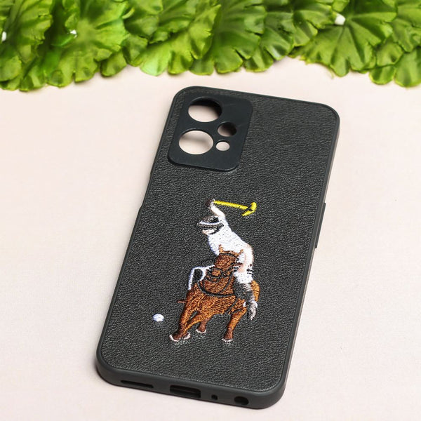 Black Leather Horse Rider Ornamented for Oneplus Nord CE 2 Lite - The Hatke