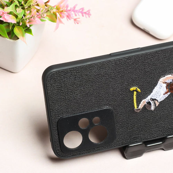 Black Leather Horse Rider Ornamented for Oneplus Nord CE 2 Lite - The Hatke