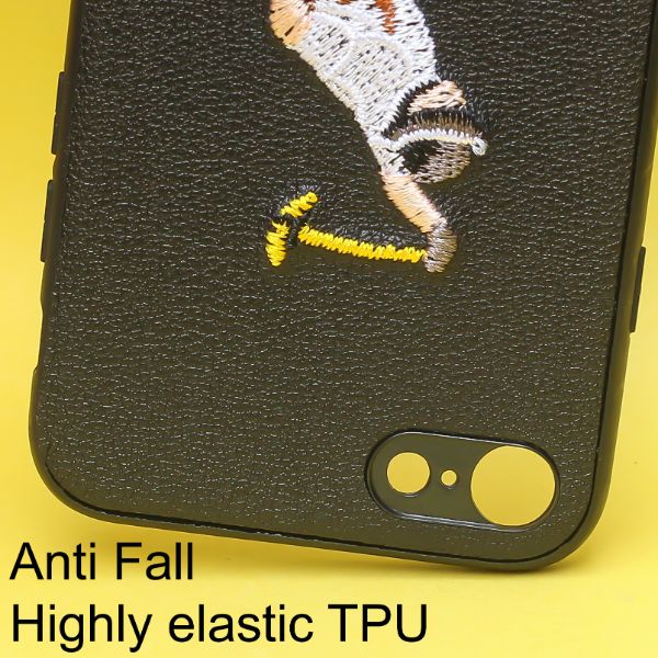 Black Leather Horse rider Ornamented for Apple iPhone 7 - The Hatke