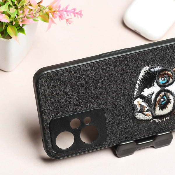 Black Leather Puppy Ornamented for Oneplus Nord CE 2 - The Hatke