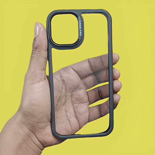 Black Lifted Transperant Case for Apple Iphone 11 - The Hatke