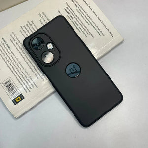 Black Logo Cut Camera Original Silicone case for Oneplus Nord CE 3 Lite - The Hatke