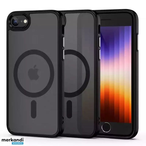 Black MagSafe Clear Transparent Silicone case for Apple iphone 7 - The Hatke