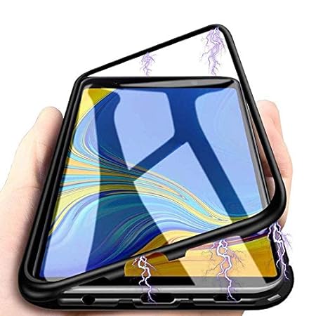 Black Magnetic Back Case for Samsung M20 - The Hatke
