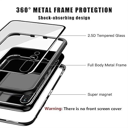 Black Magnetic Back Case for Samsung M20 - The Hatke