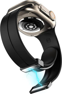 Black Magnetic Clasp Adjustable Strap For Apple Iwatch (42mm/44mm) - The Hatke