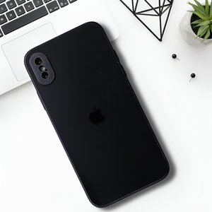 Black Matte Fiber Silicone case for Apple iphone X/XS - The Hatke