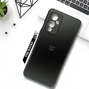 Black Matte Fiber Silicone case for Oneplus 9 - The Hatke