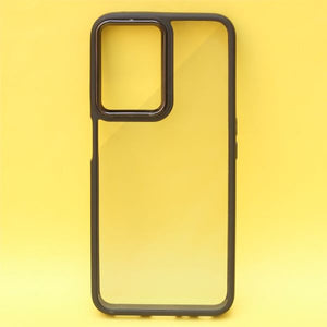 Black Metal Protection Transparent Case for Motorola Edge 40 - The Hatke