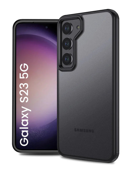 Black Metal Protection Transparent Case for Samsung S24 - The Hatke