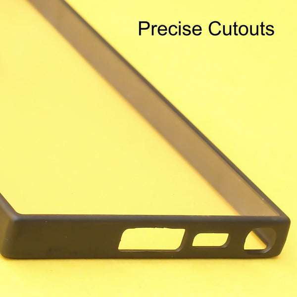 Black Metal Protection Transparent Case for Samsung S24 Ultra - The Hatke