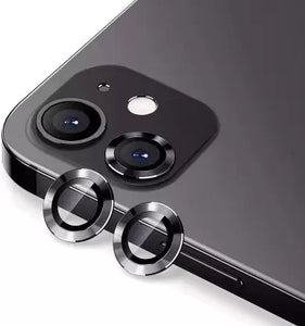 Black Metallic camera ring lens guard for Apple iphone 12 - The Hatke