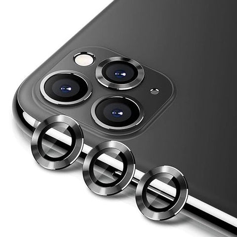 Black Metallic camera ring lens guard for Apple iphone 14 Pro Max - The Hatke