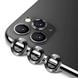 Black Metallic camera ring lens guard for Apple iphone 15 Pro Max - The Hatke