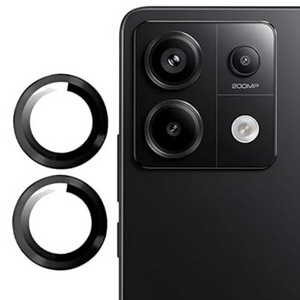 Black Metallic camera ring lens guard for Redmi Note 13 - The Hatke