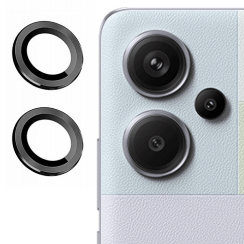 Black Metallic camera ring lens guard for Redmi Note 13 pro plus - The Hatke
