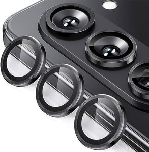 Black Metallic camera ring lens guard for Samsung Galaxy Z Fold 5 - The Hatke