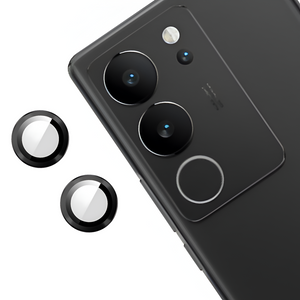 Black Metallic camera ring lens guard for Vivo V29 - The Hatke