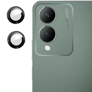 Black Metallic camera ring lens guard for Vivo Y17S - The Hatke