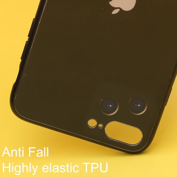 Black Multi Camera Glass case for Apple iPhone 7 Plus - The Hatke