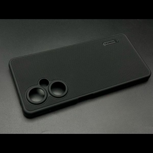 Black Niukin Logo Cut Silicone Case for Oneplus Nord CE 3 Lite - The Hatke