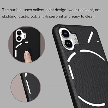 Black Niukin Silicone Case for Nothing Phone 2 - The Hatke