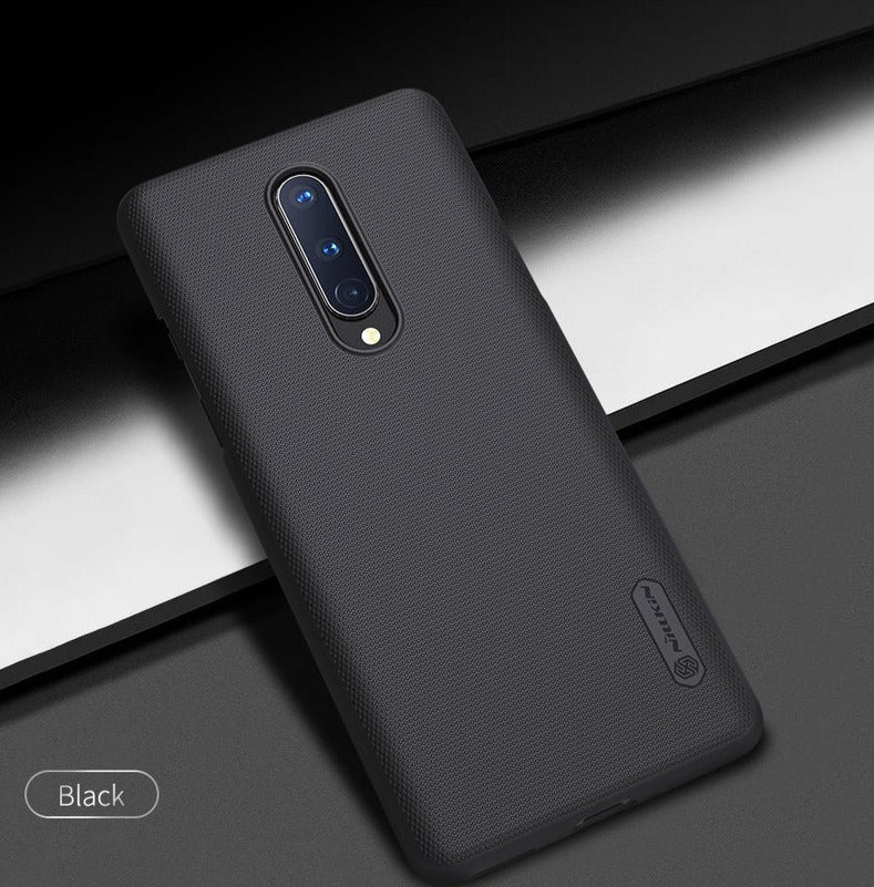 Black Niukin Silicone Case for Oneplus 8 - The Hatke