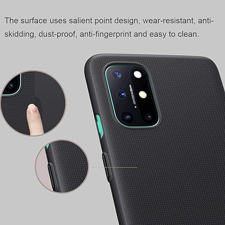 Black Niukin Silicone Case for Oneplus 8t - The Hatke