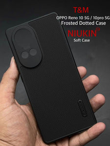 Black Niukin Silicone Case for Oppo Reno 10 - The Hatke