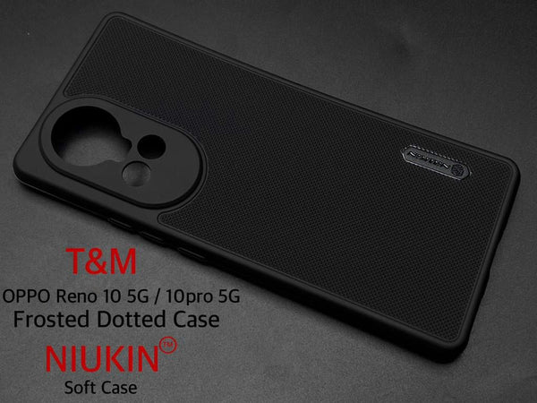 Black Niukin Silicone Case for Oppo Reno 10 Pro - The Hatke