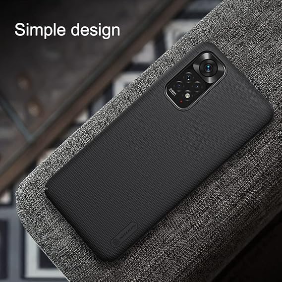 Black Niukin Silicone Case for Redmi Note 11 - The Hatke