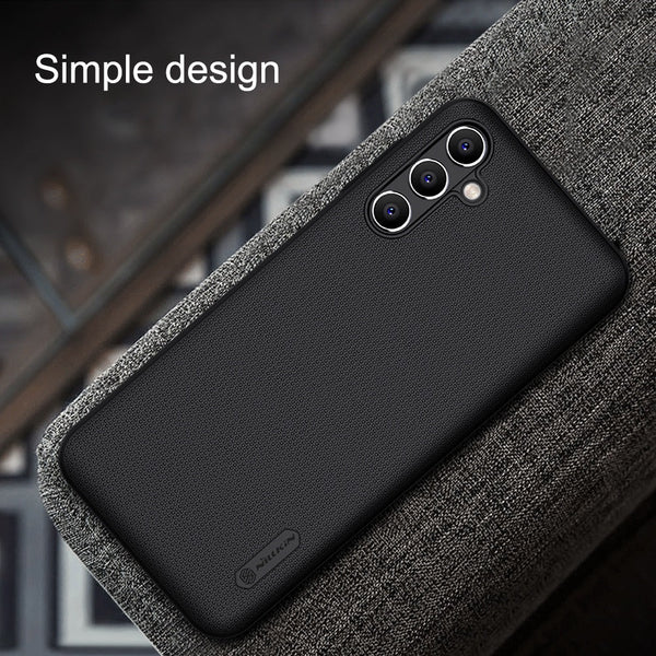 Black Niukin Silicone Case for Samsung A55 - The Hatke