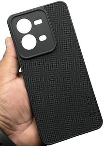 Black Niukin Silicone Case for Vivo V25 - The Hatke