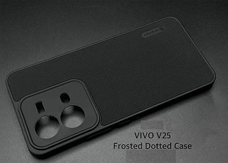 Black Niukin Silicone Case for Vivo V25 - The Hatke