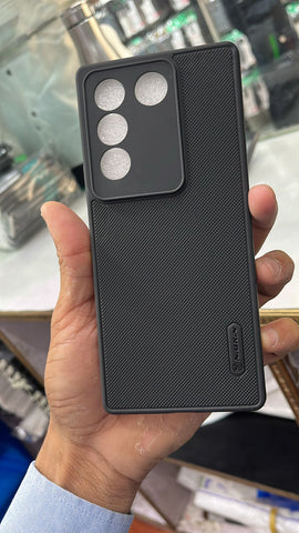 Black Niukin Silicone Case for Vivo V27 - The Hatke