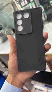 Black Niukin Silicone Case for Vivo V27 Pro - The Hatke