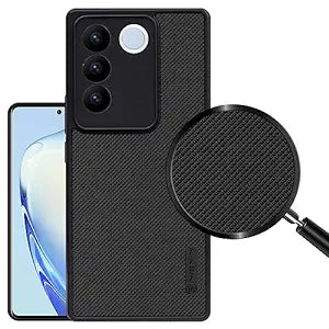 Black Niukin Silicone Case for Vivo V27 Pro - The Hatke