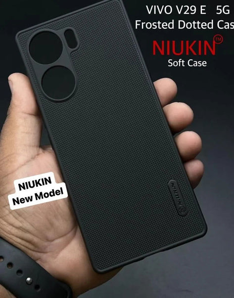 Black Niukin Silicone Case for Vivo V29E 5G - The Hatke