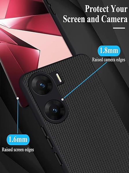 Black Niukin Silicone Case for Vivo V29E 5G - The Hatke